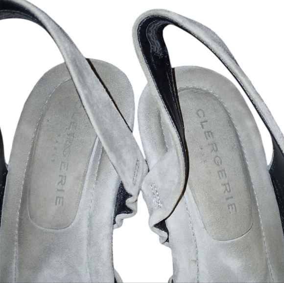 Robert Clergerie Light Gray Suede Sling Back Open Toe Heels size 8.5 - Picture 4 of 11